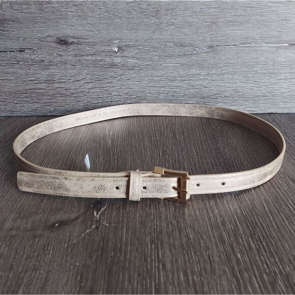 NEW Nine West Skinny Gold Belt Medium - Picture 1 of 7